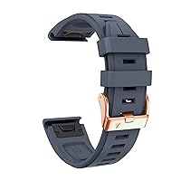 for Garmin Fenix 6S 5S Watchband 20mm Bracelet for Fenix 6s Pro 5s Plus Rose Gold Buckle Silicone Quick Replacement Wrist Straps (Color : Navy, Size : 20mm)
