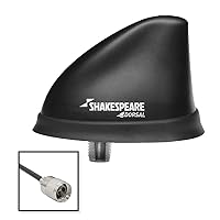 Shakespeare Dorsal Antenna Black Low Profile 26 RGB Cable w/PL-259 [5912-DS-VHF]