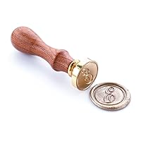 Initial Handwritten Letter Alphabet E Wax Seal Stamp with Rosewood Handle, Decorating on Gift Packing Invitation Mail Envelope Card Book for Birthday Themed Parties Weddings Signatures