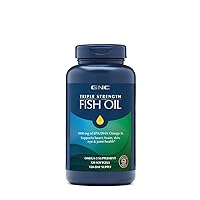GNC Triple Strength Omega 3 Fish Oil 1000mg, 120 Count, Supports Joint, Skin, Eye, and Heart Health