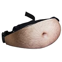 Belly Fanny Pack Funny White Elephant Gifts for Adults Gag gifts Christmas Gifts for Men Women Gift Exchange,Dad Bag Fake Beer Belly Waist Pack Unisex Waist Bag