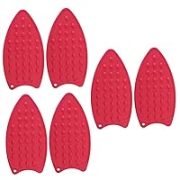 BESTOYARD Non-Slip Iron Mat 6 Pcs Red Foldable 3g Ironing Board Pad Waterproof Iron Pad