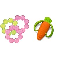 Infantino 3-Pack Water Teethers Lime/Pink + Lil' Nibbles Carrot Teether 0+ Months
