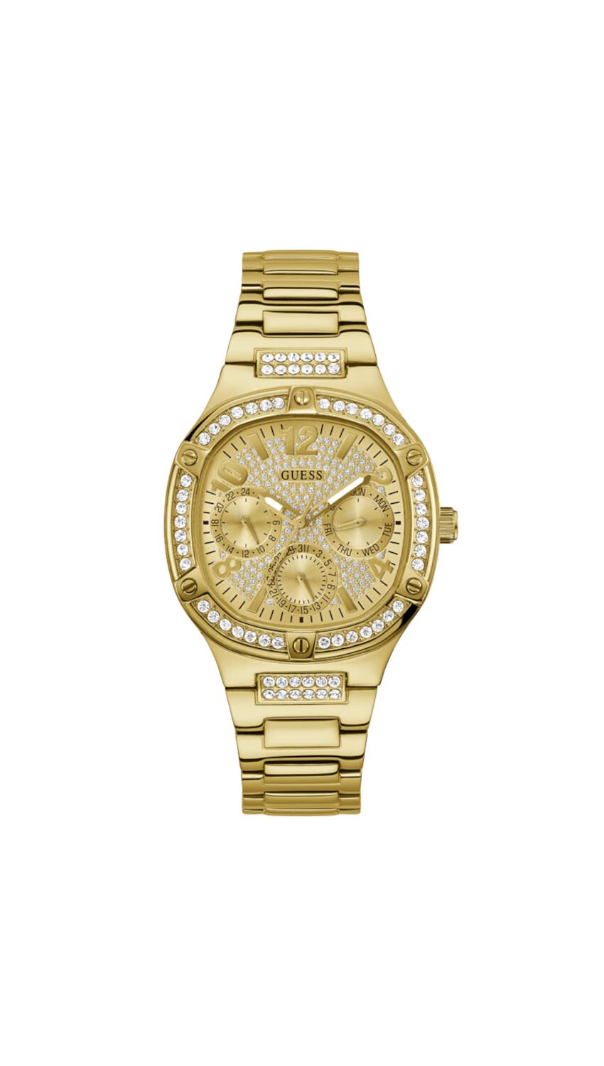 GUESS Ladies 40mm Watch - Gold Tone Strap Gold Dial Gold Tone Case