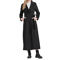 Women's Winter Charming Double Breasted Classic Long Jacket Warm Thick Wool Trench Coat