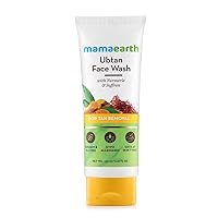 Mamaearth Ubtan Natural Face Wash for Dry Skin with Turmeric & Saffron for Tan removal and Skin brightning 100 ml - SLS & Paraben Free