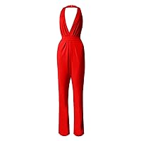 Maxi Dresses for Women 2024 Long Sleeve Bodycon,Solid Color Jumpsuit Straight Pants Simple and Exquisite Design
