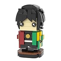 MOOXI-MOC Anime Demon Slayer Brick Mini Headz Tomioka Giyuu Building Set,Creative Cute Building Blocks Children Kits,Gifts for Kids(192pcs)