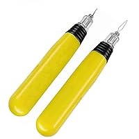 2 Pack LED Needle Threader Sewing Tools, Illuminated Lighted Plastic Threaders for Hand Sewing Machine Embroidery (Batteries Included)