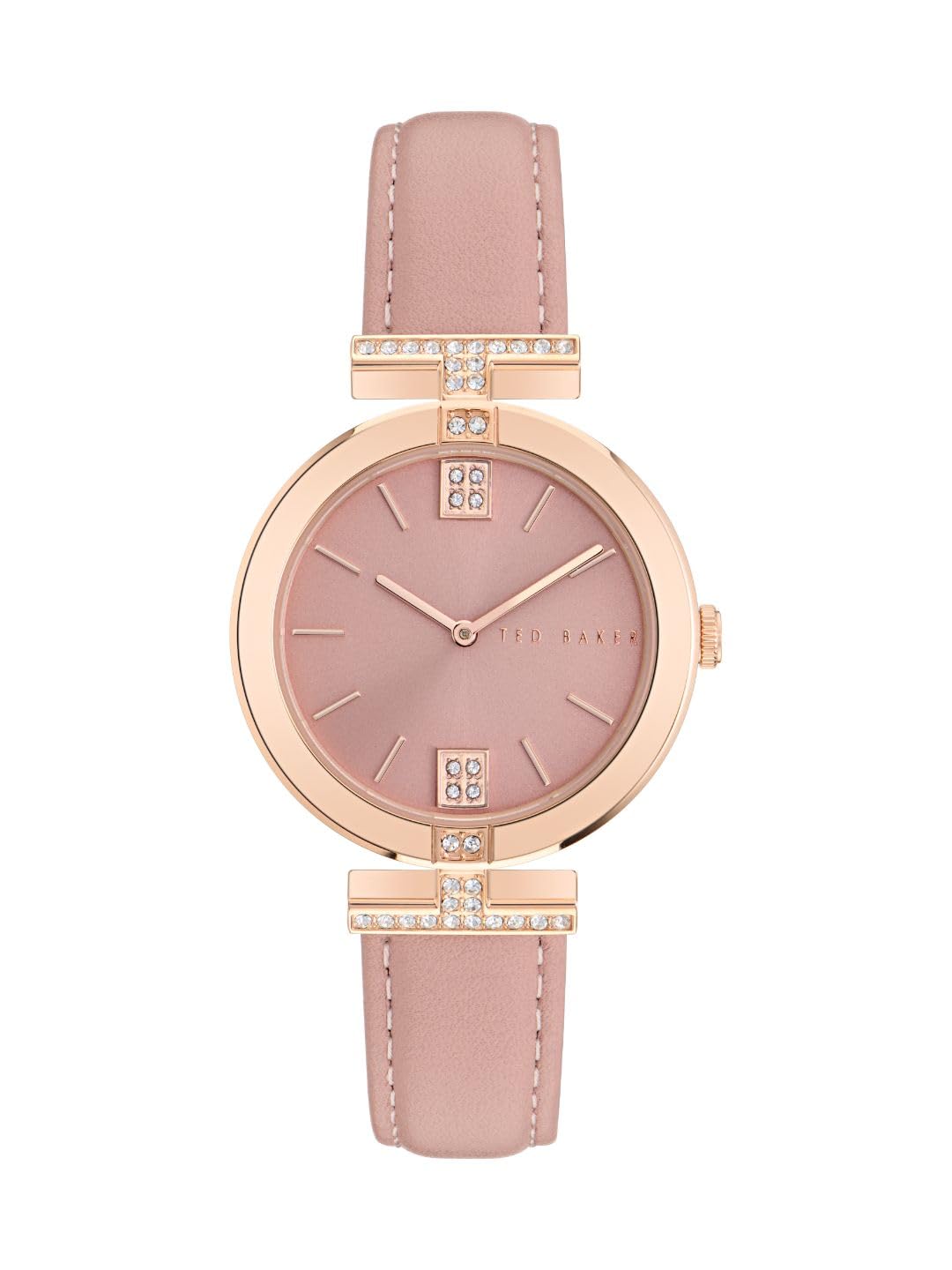 Ted Baker Ladies Pink Vegan Leather Strap Watch (Model: BKPDAF3029I)