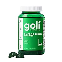Goli SuperGreen Gummy Vitamin - 60 Count - Essential Vitamins and Minerals - Plant-Based, Vegan, Gluten-Free & Gelatin Free - Health from Within