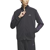 adidas BXF58 Men's Jersey Top, 3 Stripes, Regular Fit, Double Knit Track Top