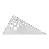 Alumicolor Aluminum 12 Inch Calibrated Drafting Triangle, 30/60/90 Degree