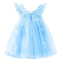 Baby Girls Tulle Tutu Dress Butterfly Summer Sleeveless Dress Size 6M-6T