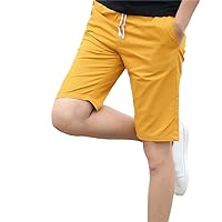 Summer Men's Shorts Casual Loose Cropped Pants Sports Shorts Loose Knitted Straight Leg Casual Pants