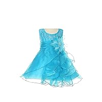 Baby & Girls Crystal Organza Rhinestone Party Pageant Special Occasion Dress