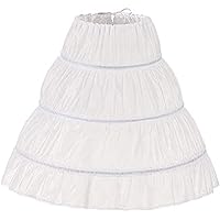 Girls' 3 Hoops Petticoat Full Slip Flower Girl Crinoline Skirt
