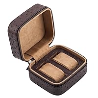 2 Slots PU Leather Watch Box Fashion Travel Watch Storage Box High Quanlity Watch Jewelry Gift Bag (Color : Coffee) (Blue) watch box