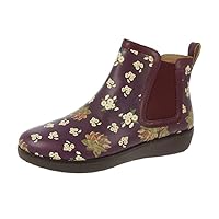 FitFlop Womens Chai Dark Floral Ankle Boot Shoes, Berry Mix, US 5