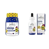 Zarbee's Kids Multipack with Sleep Gummies + Melatonin & Kids Liquid Melatonin for Sleep, 1 mg Melatonin Gummies, 50 ct, & Liquid Melatonin Drops, Mixed Berry, 1 fl. oz, for Ages 3 Years+, 2 Items