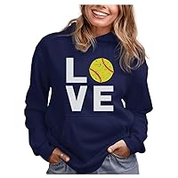 Tstars Softball Gifts Hoodies for Teen Girls Women Fans Love Sweatshirts Hoodie