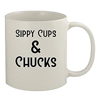 Sippy Cups & Chucks - 11oz White Coffee Mug, White
