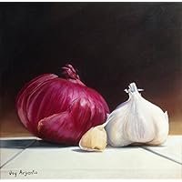 ONION AND GARLIC Original Oil Painting