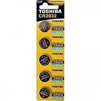 Toshiba Cr2032 3V Lithium Coin Cell Battery, Pack of 5