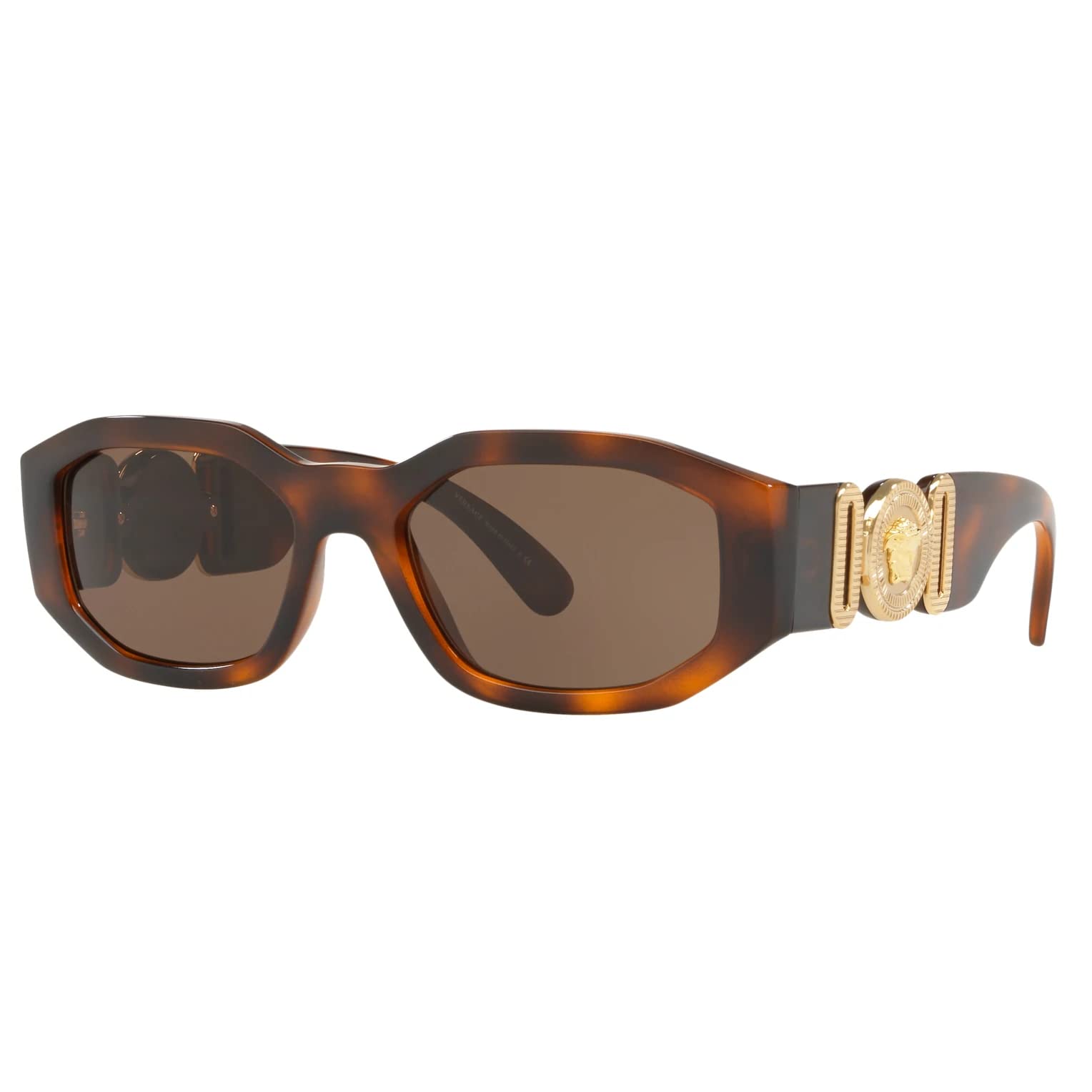 Versace VE 4361 521773 Havana Plastic Geometric Sunglasses Brown Lens