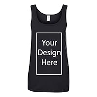 Ladies Add Your Own Text and Design Custom Personalized Sleeveless Tank Tops