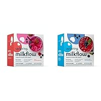 UpSpring Milkflow Electrolyte Breastfeeding Supplement Drink Mixes with Fenugreek & Moringa | Berry & Blueberry Acai Flavors | Lactation Supplements to Support Breast Milk Supply*