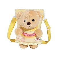Portable Snacks-inspired Stuffed Bear Purse Cute & Stylish Cartoon Shoulder Bag Potato Chip Bear Crossbody Bag for Girls