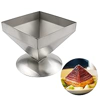 DOERDO Stainless Steel Pyramid Food Mold Mold Cake Food Presentation molds Serving Plate Home Restaurant Kitchen, 3.1