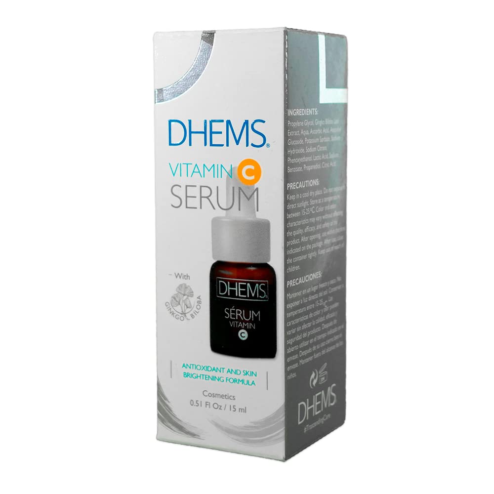 DHEMS Vitamin C Serum and Booster, Antioxidant and Skin Brightening Formula (Vitamin C Serum)