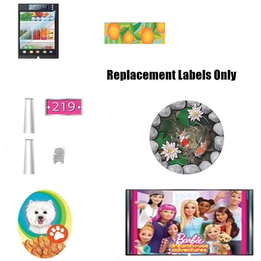 Barbie Replacement Parts Dreamhouse ~ FHY73 - Includes 9 Replacement Labels for The Dreamhouse Adventure Dollhouse