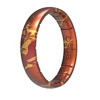 Enso Rings Handcrafted Thin Silicone Ring – Comfortable and Flexible Design – 4.3mm Wide, 1.75mm Thick