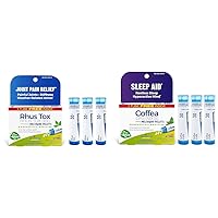 Boiron Rhus Tox 30C & Coffea Cruda 30C Homeopathic Medicine Bundle for Joint Pain, Muscle Aches, Restless Sleep, Racing Thoughts - 240 Pellets Each