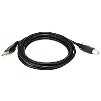 Monoprice 6-Feet USB 2.0 A Male to B Male 28/24AWG Cable (Gold Plated) (105438),Black