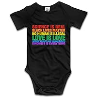 Science is Real Black Lives Matter Baby Short Sleeve Climbing Bodysuit Unisex Baby Long Sleeve Outfits