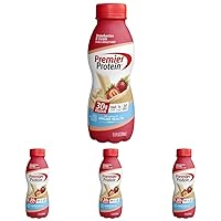 Premier Protein 30g Protein Shake, Strawberries & Cream, 11.5 fl oz (Pack of 4)