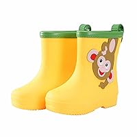 Monkey Cartoon Character Rain Shoes Children's Rain Shoes Boys And Girls Water Shoes Boots for Baby Girls 12-18 Months