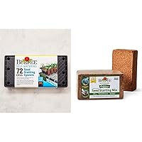 Burpee 72-Cell Self-Watering Seed Starter Bundle with Organic Coconut Coir Soil Mix