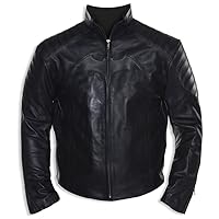 Unisex with different Logo's Design on Chest Genuine Leather Jacket