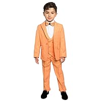 Boys' Three Pieces Suit Peak Lapel Jacket Double Breasted Vest Pants Tuxedos Party Pageboy Festival