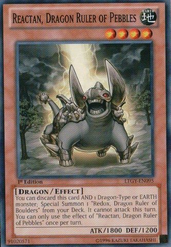 YU-GI-OH! - Reactan, Dragon Ruler of Pebbles (LTGY-EN095) - Lord of The Tachyon Galaxy - Unlimited Edition - Common