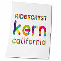 Ridgecrest, Kern, California Colorful Text. Typography Gift - Towels (twl-337095-2)