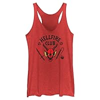 Fifth Sun Stranger Things Hellfire Cut Women's Fast Fashion Racerback Tank Top