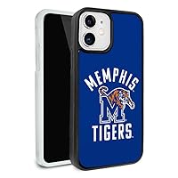 Memphis Tigers Protective Slim Fit Hybrid Rubber Bumper Case Fits Apple iPhone 12 Pro and 12