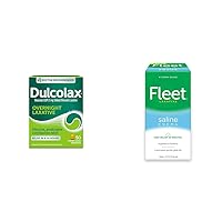Dulcolax Overnight Relief Laxative 50 Count & Fleet Saline Enema Adult Constipation Relief 4 Bottles