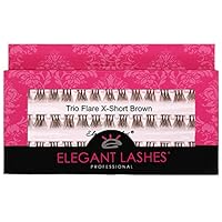 Trio Flare - X-SHORT Brown Individual Lashes (Single Pack - 1 Tray)